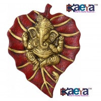 OkaeYa Ganesh Leaf Wall Hanging Exclusive Gifts Diwali Gift,House Warming , Wedding Gift, Anniversary Gift